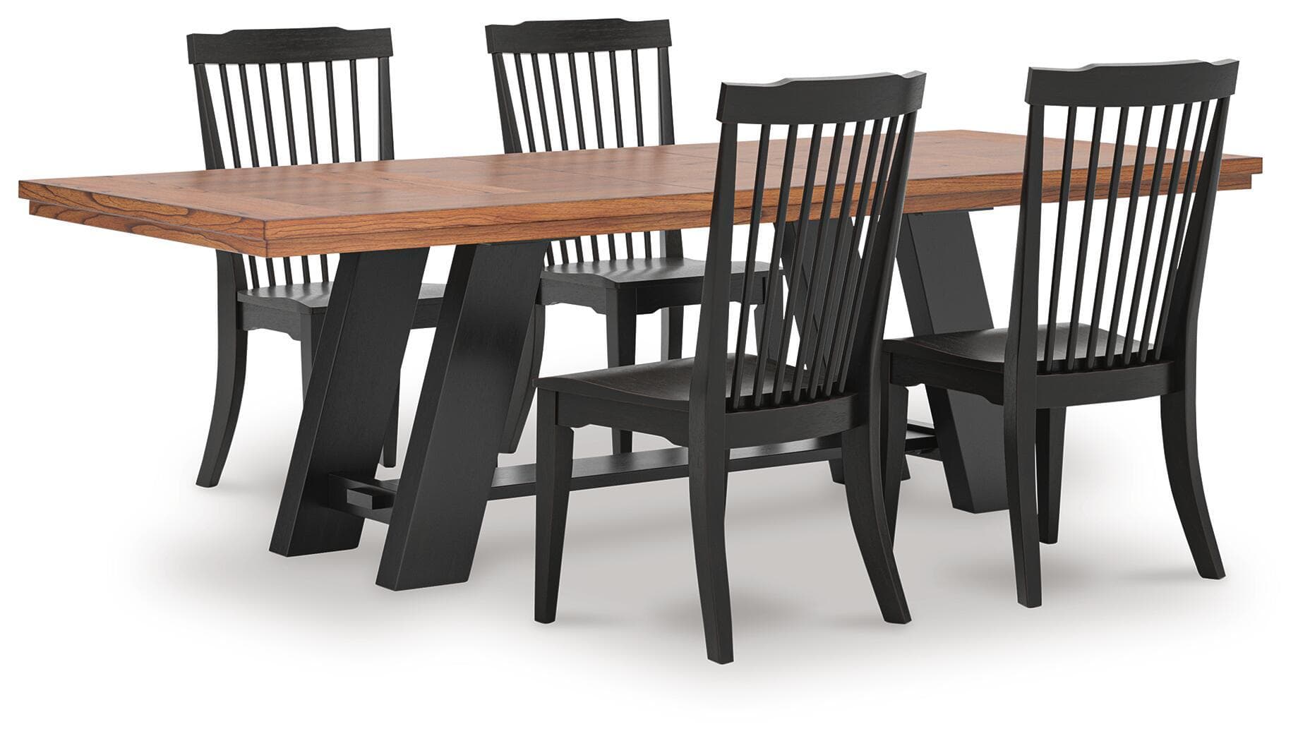 5 Pc. · Extension Dining Table And 4 Dining Room Side Chairs