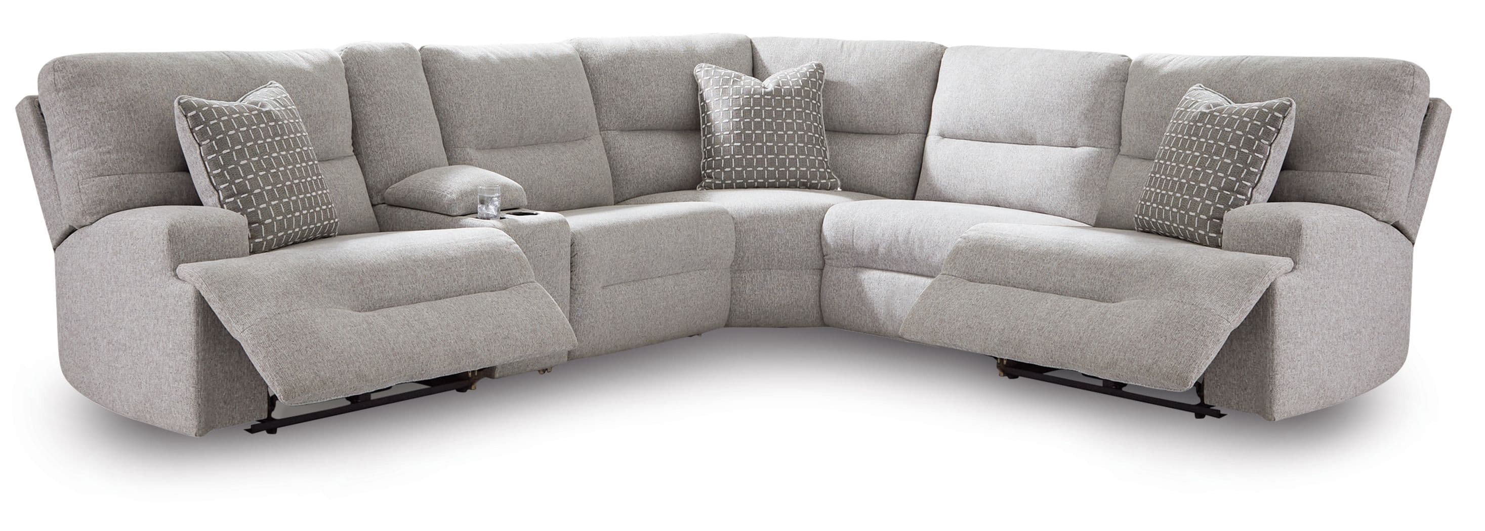 6-Piece Power Reclining Sectional · Pewter