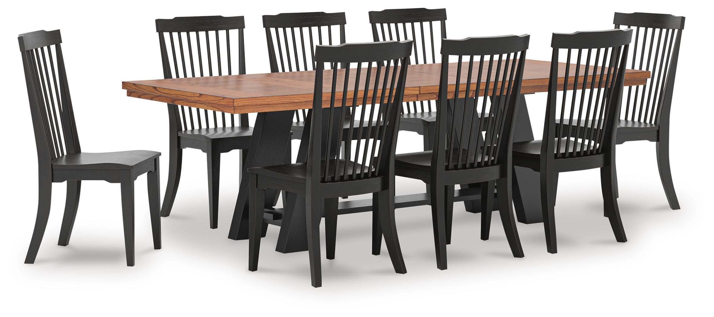 9 Pc. · Extension Dining Table And 8 Dining Room Side Chairs