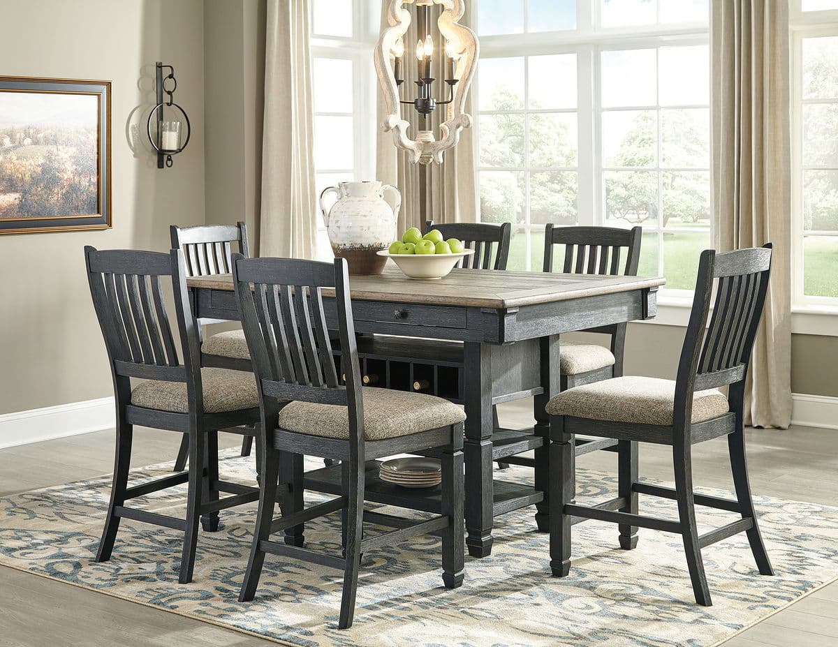 7 Pc. · Counter Table, 6 Barstools