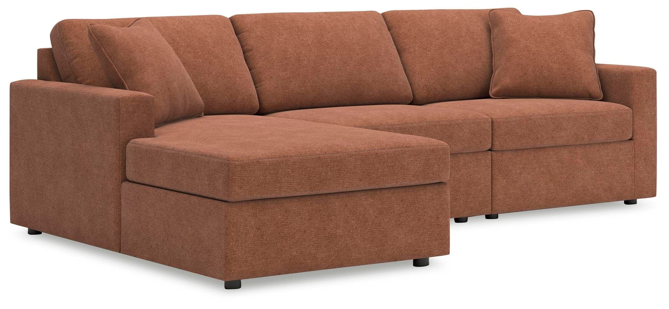 3-Piece Sectional Sofa With LAF Corner Storage Chaise