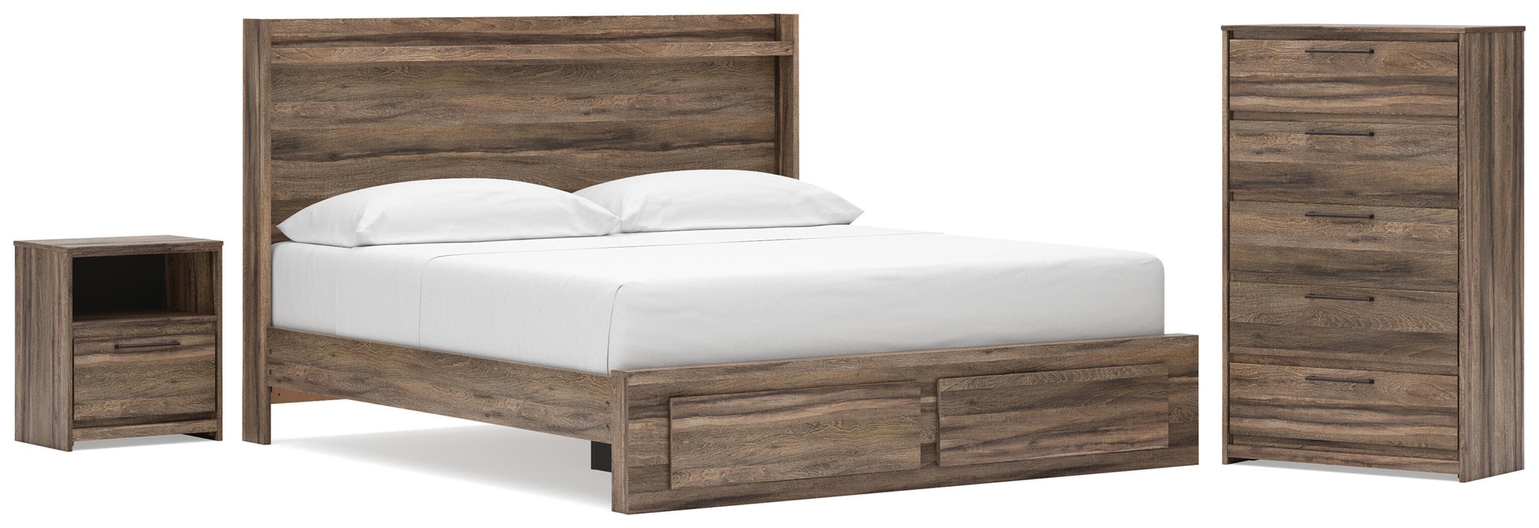 3 Pc. · King Panel Storage Bed, Chest And Nightstand