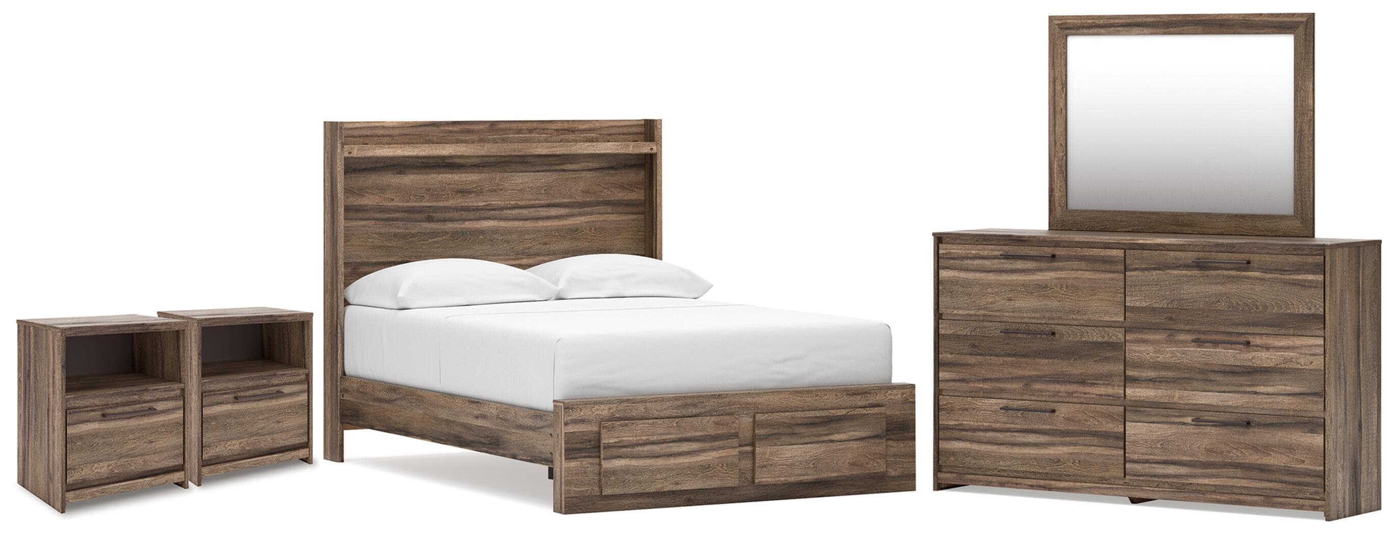 5 Pc. · Full Panel Storage Bed, Dresser, Mirror And 2 Nightstands