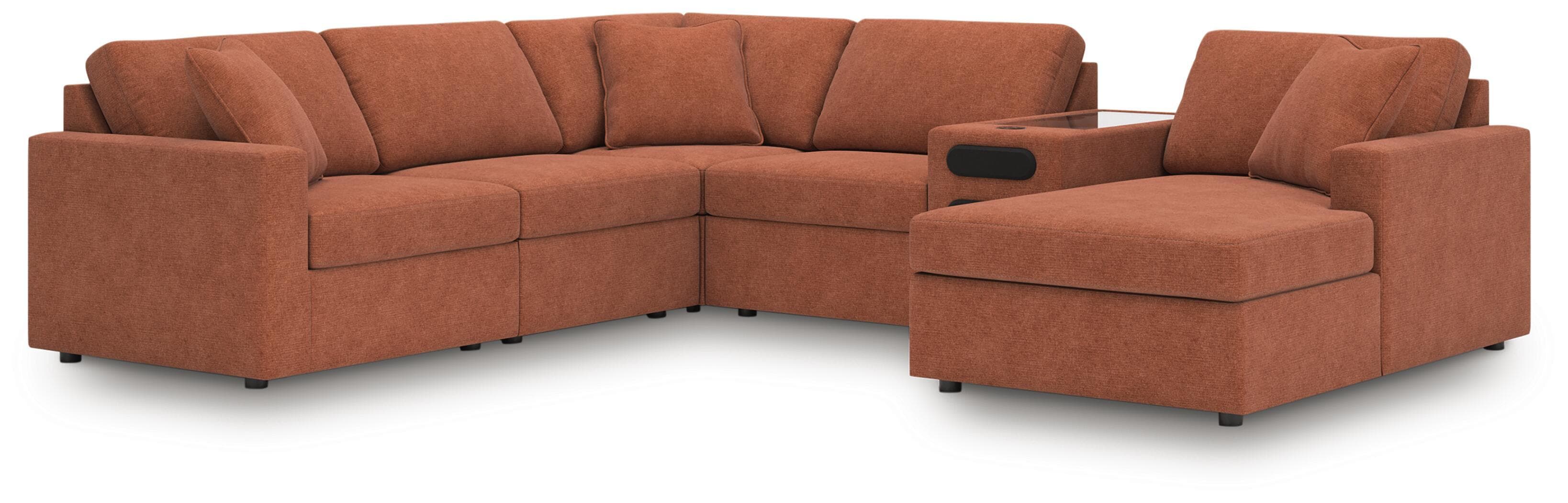 6-Piece Sectional With Audio System And Raf Corner Chaise