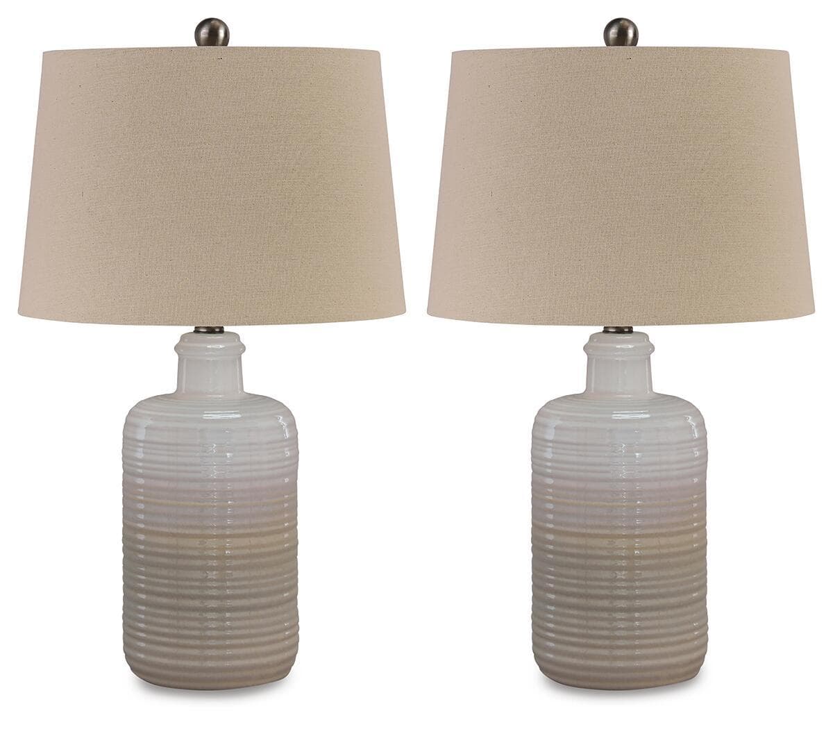 Marnina - Ceramic Table Lamp (Set of 2) - Taupe