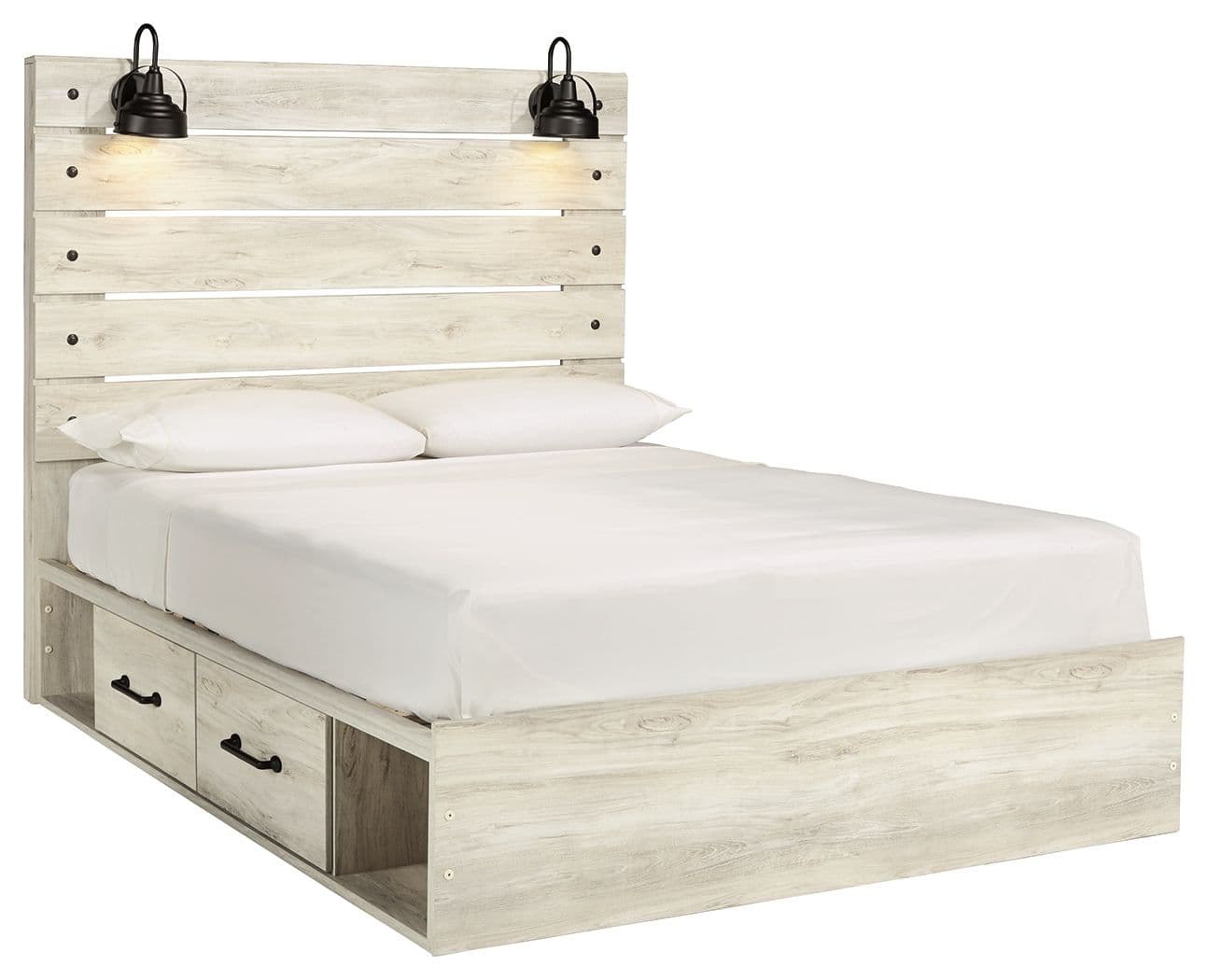 Queen Panel Bed With 4 Storage Drawers