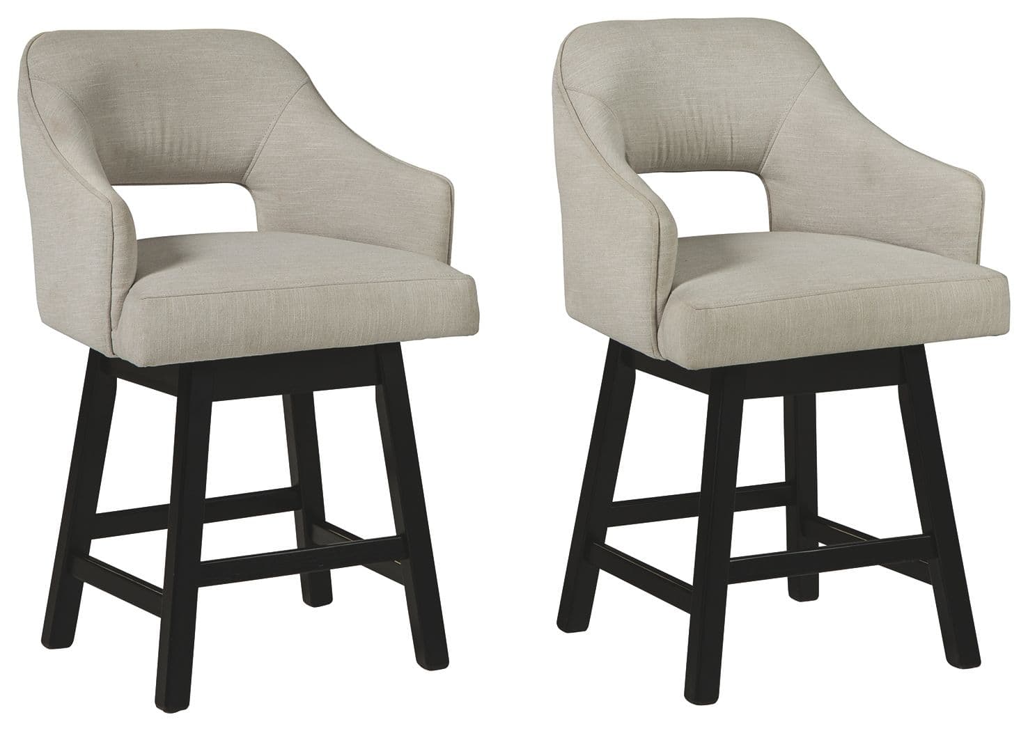 UPH Swivel Barstool (Set of 2) · Beige