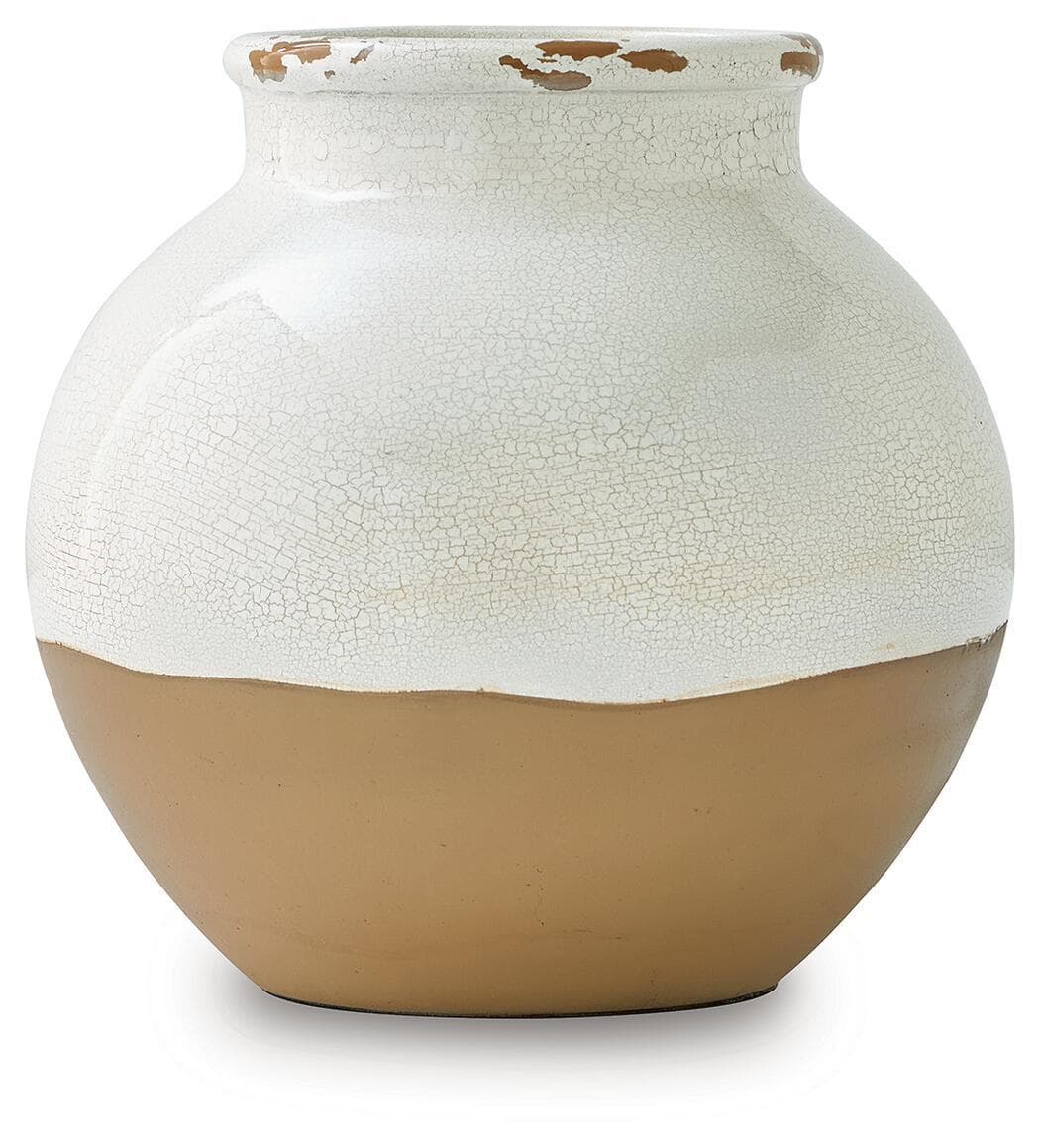 Vercott - Vase - 8" - Cream / Tan