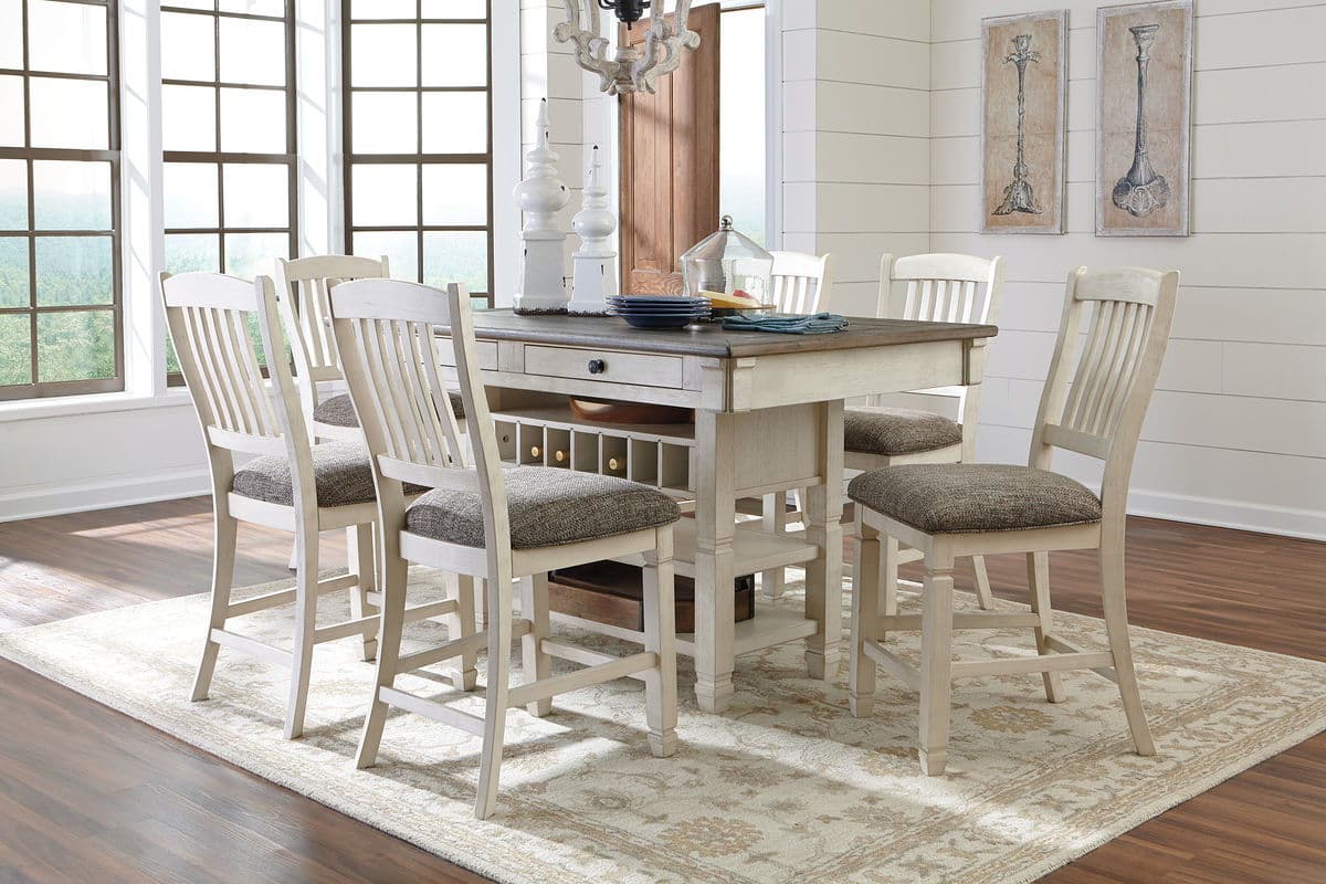 7 Pc. · Counter Table, 6 Barstools