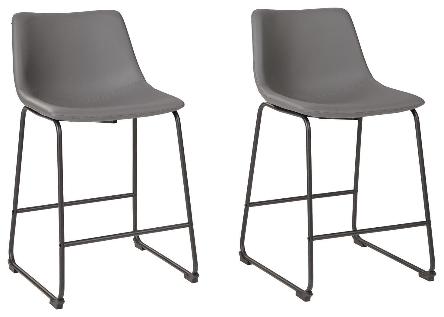 Upholstered Barstool (Set of 2) · Gray