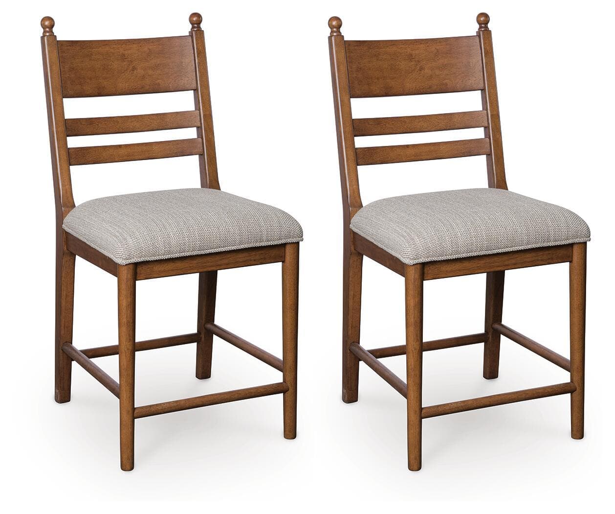 Greddinton - Upholstered Barstool (Set of 2) - Brown
