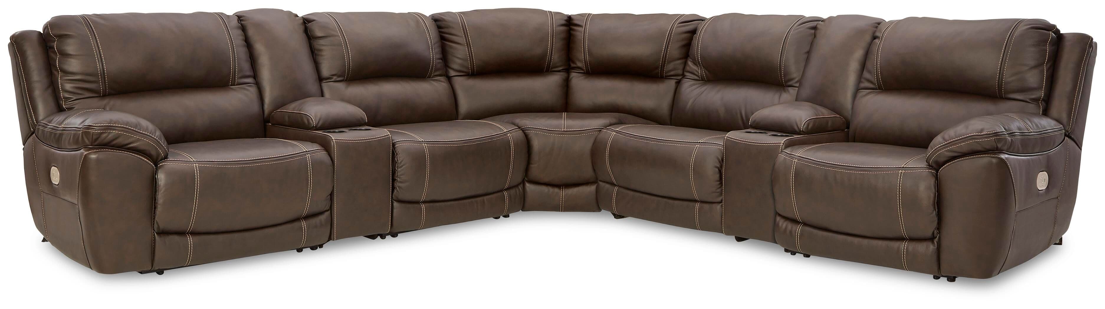 7-Piece Power Reclining Sectional With 2 Storage Consoles