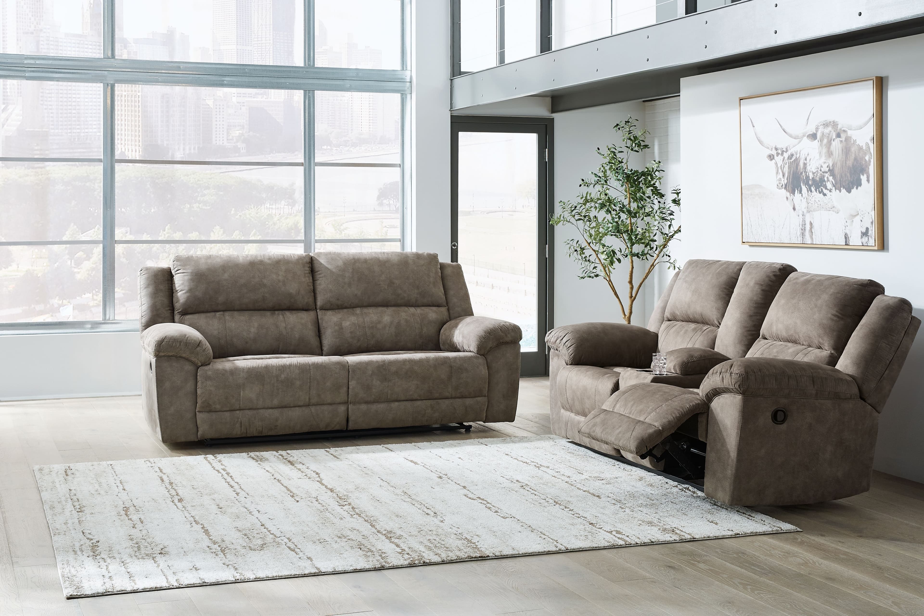 2 Pc. · Reclining Sofa, Reclining Loveseat With Console