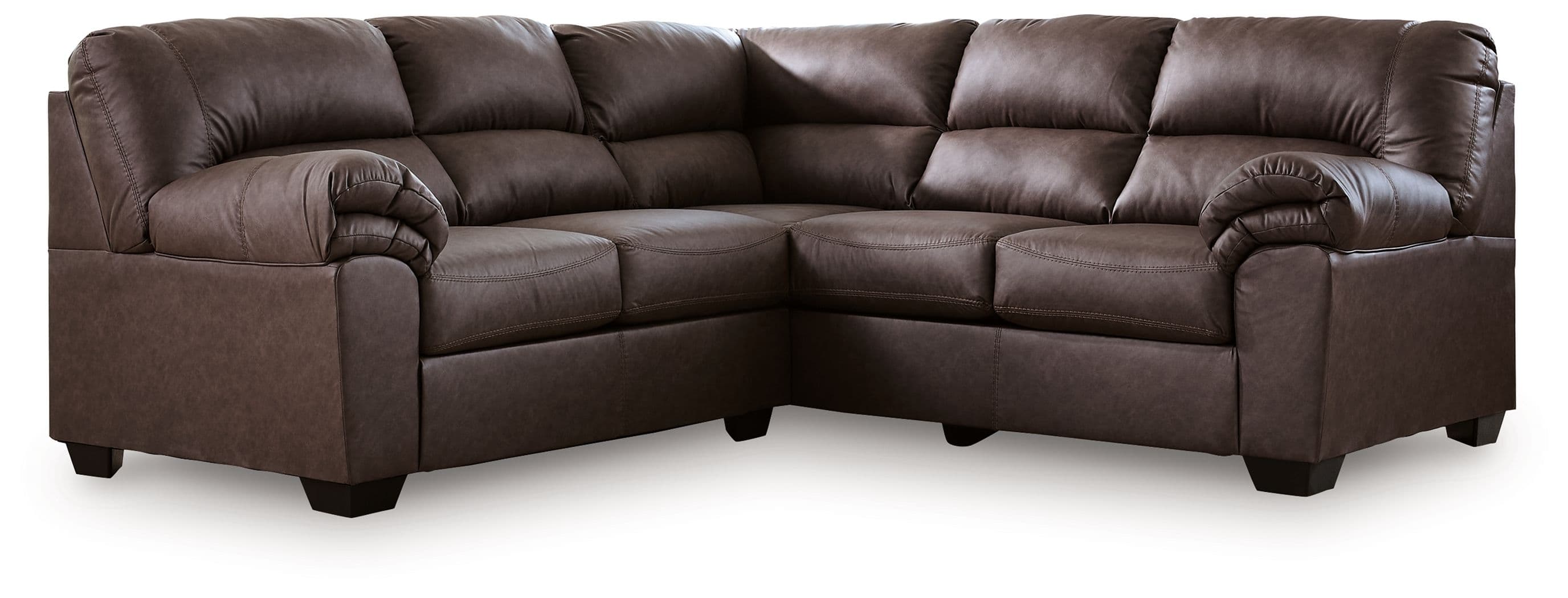 2-Piece Sectional With RAF Sofa With Corner Wedge · Umber