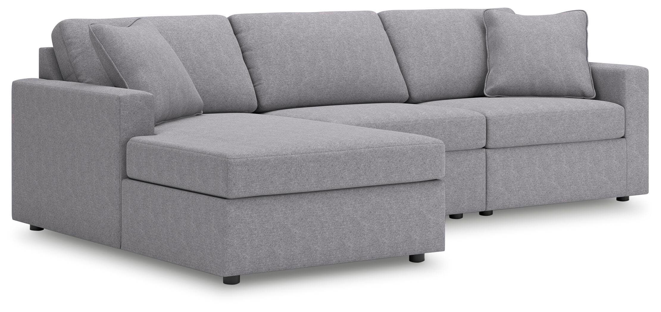 3-Piece Sectional Sofa With LAF Corner Storage Chaise