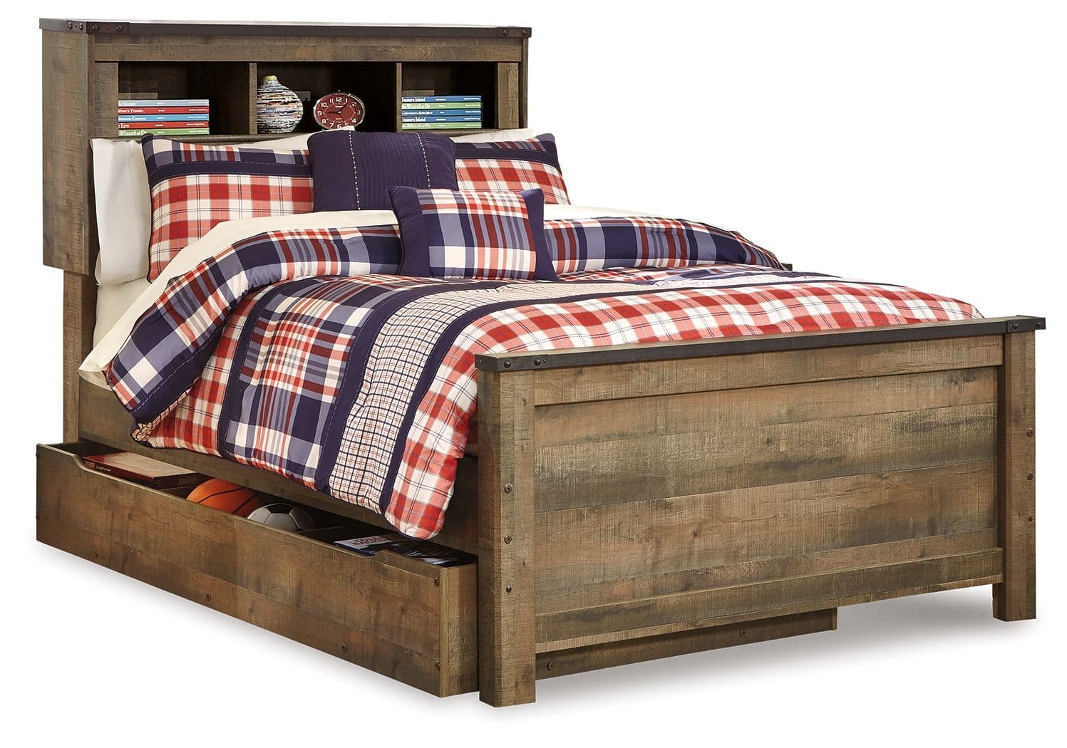 Full Bookcase Bed With Storage