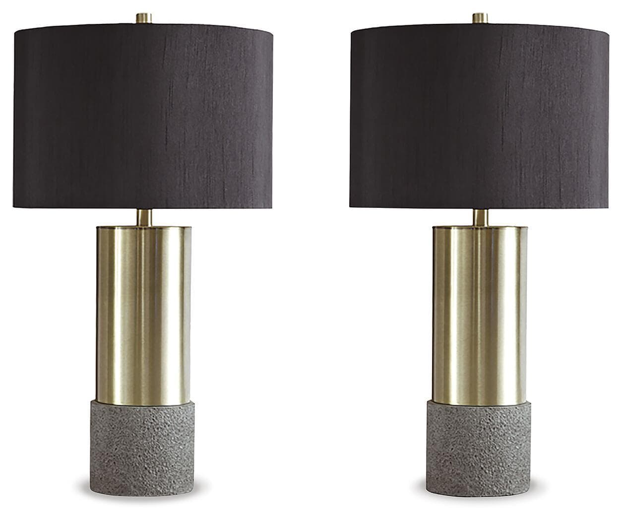 Jacek - Metal Table Lamp (Set of 2) - Gray / Brass Finish