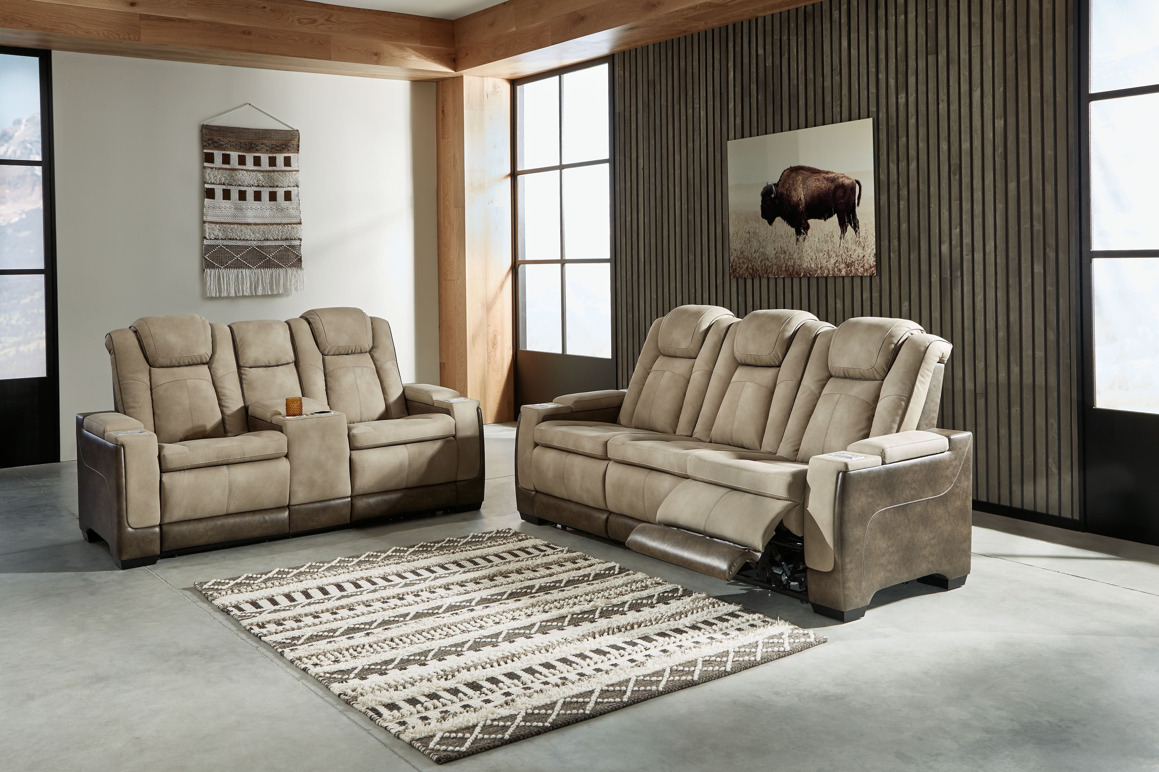 2 Pc. · Power Sofa, Loveseat · Sand