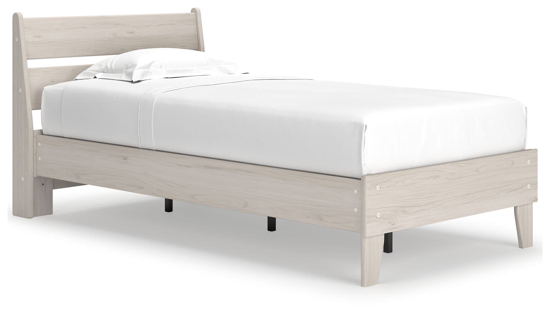 Twin Panel Platform Bed · Natural