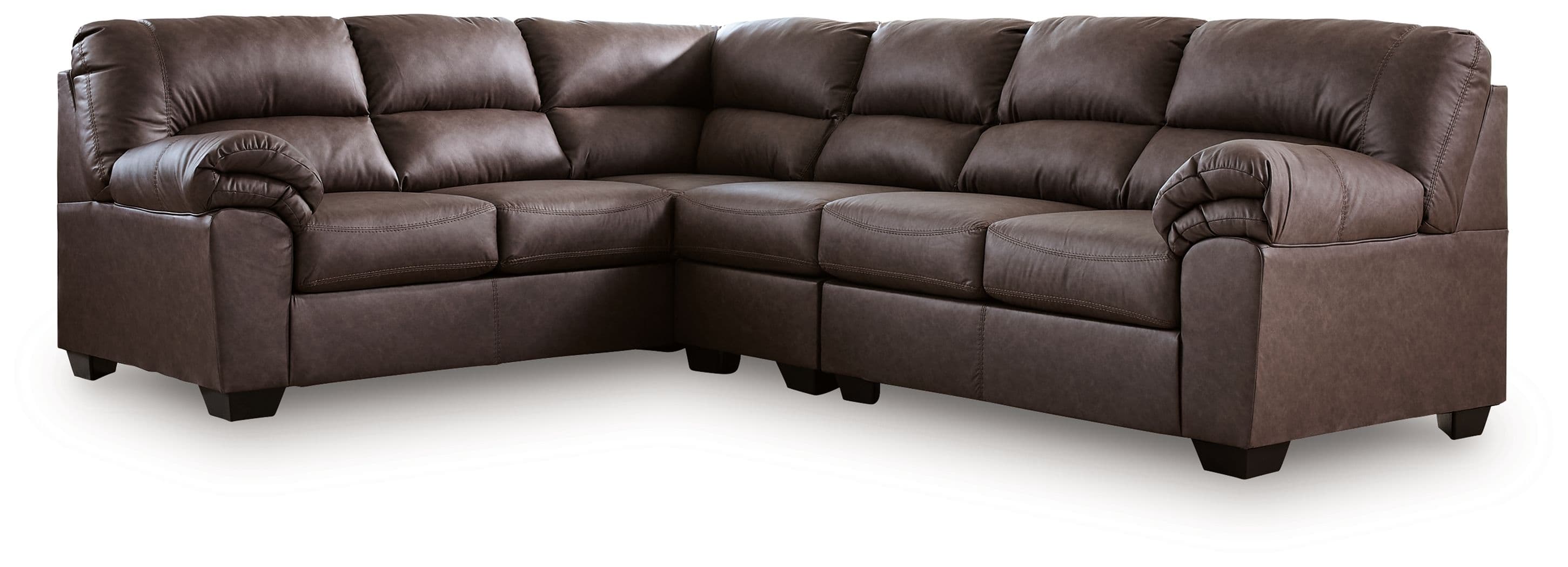 WillowBend - 3-Piece Sectional With LAF Sofa With Corner Wedge - Umber