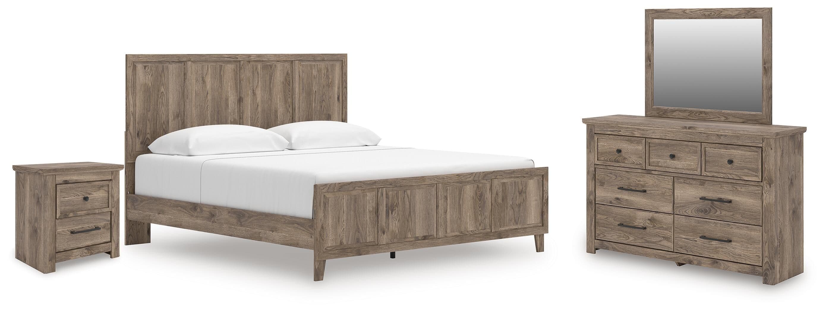 4 Pc. · King Panel Bed, Dresser, Mirror And Nightstand