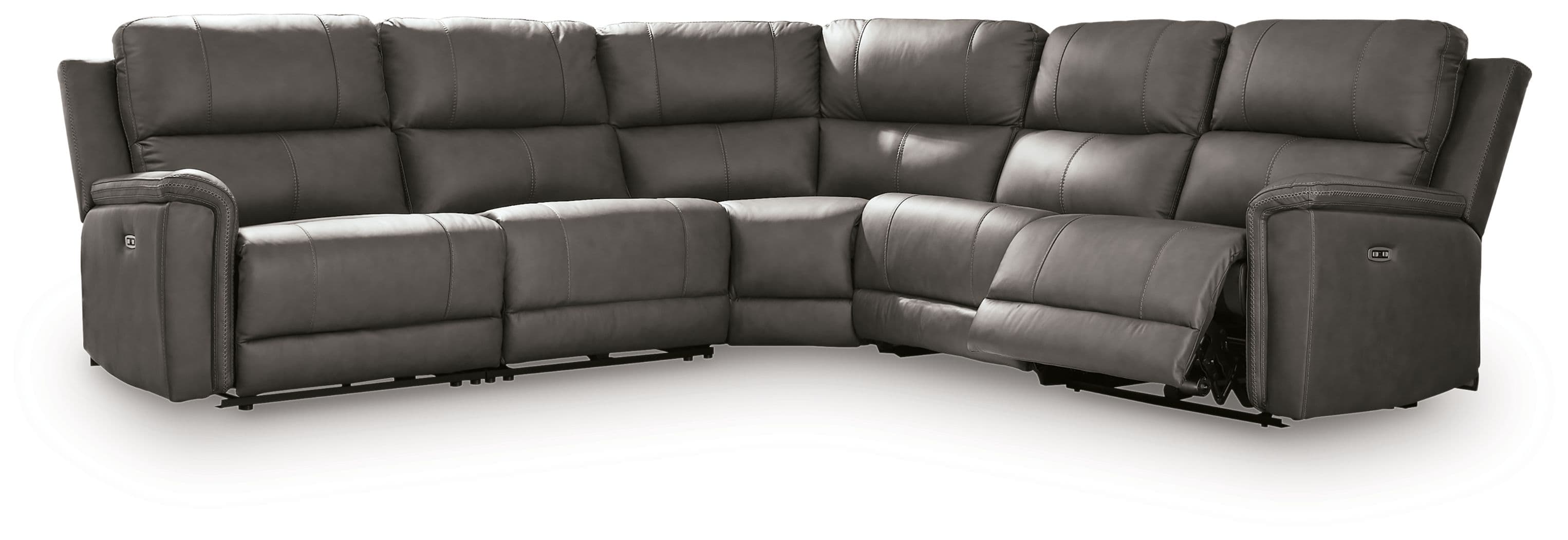 5-Piece Power Reclining Sectional With RAF And LAF Recliners · Anchor