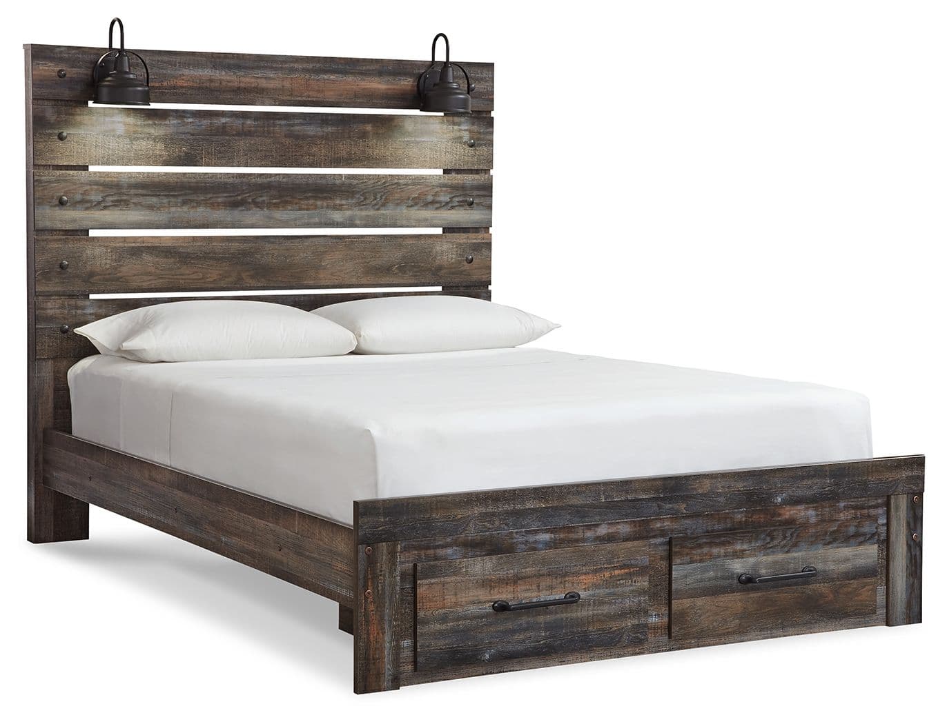 Queen Panel Bed With 2 Storage Drawers