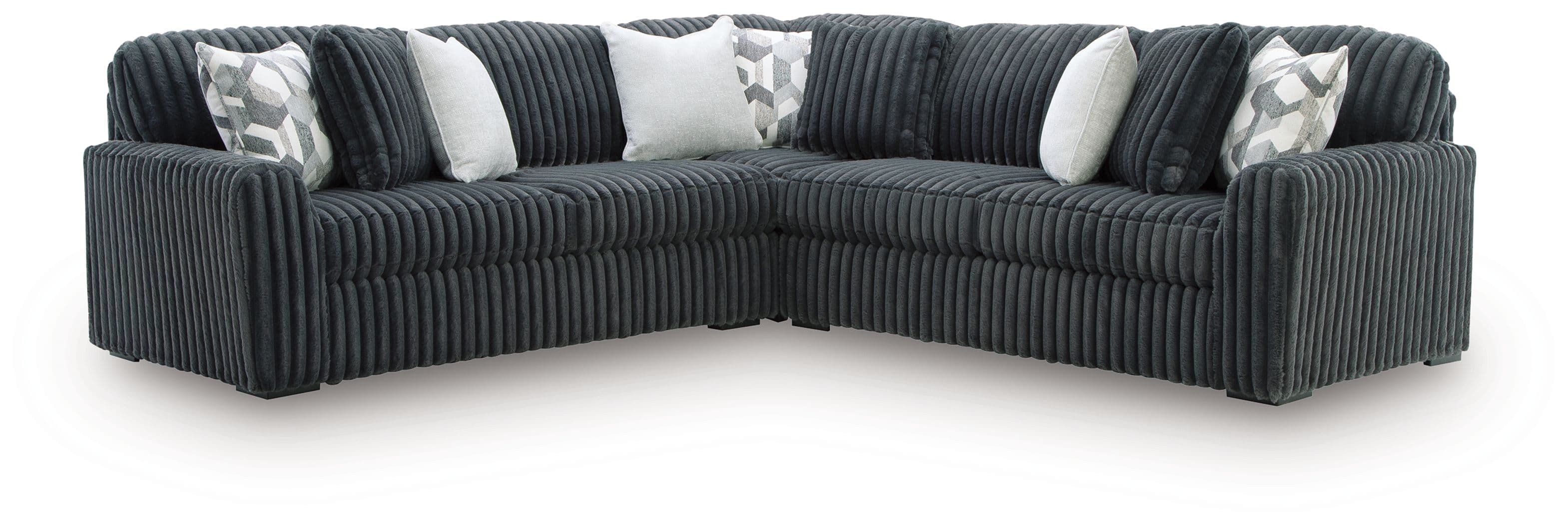 3-Piece Sectional · Gunmetal