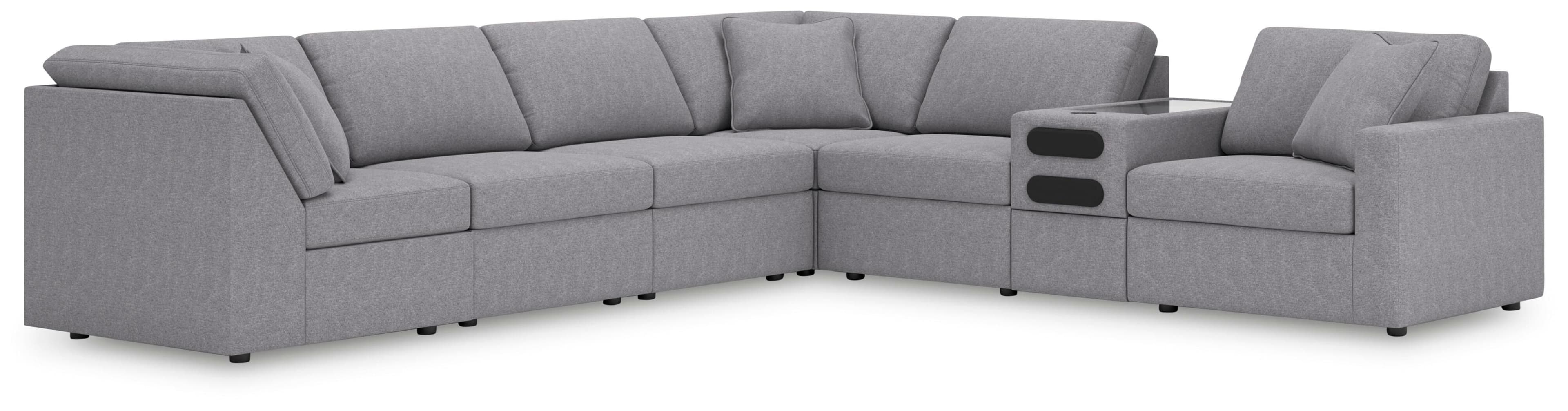 7-Piece Sectional With Audio System Console