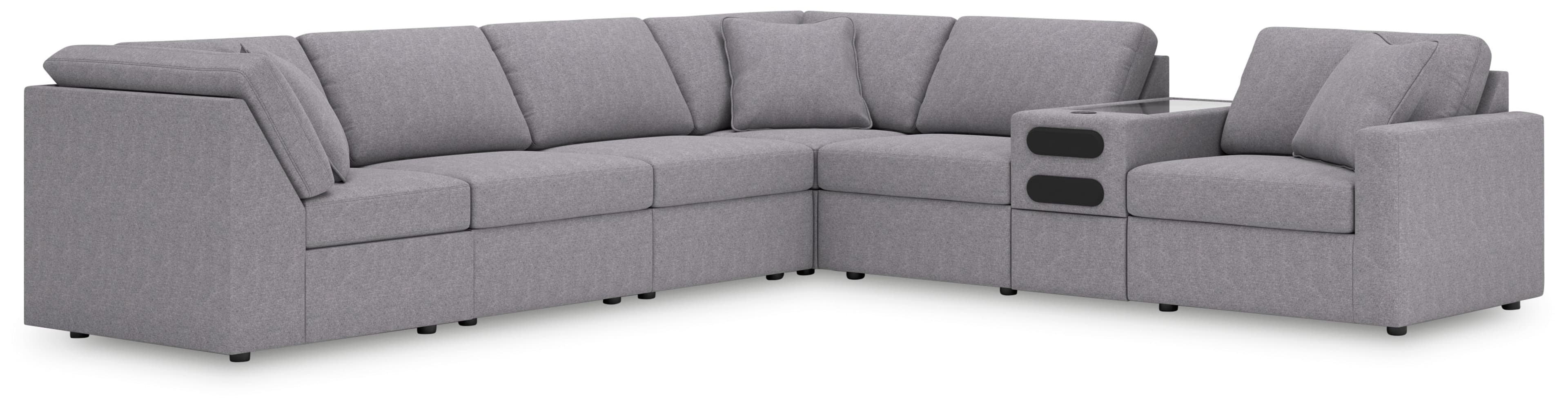 7-Piece Sectional With Audio System Console