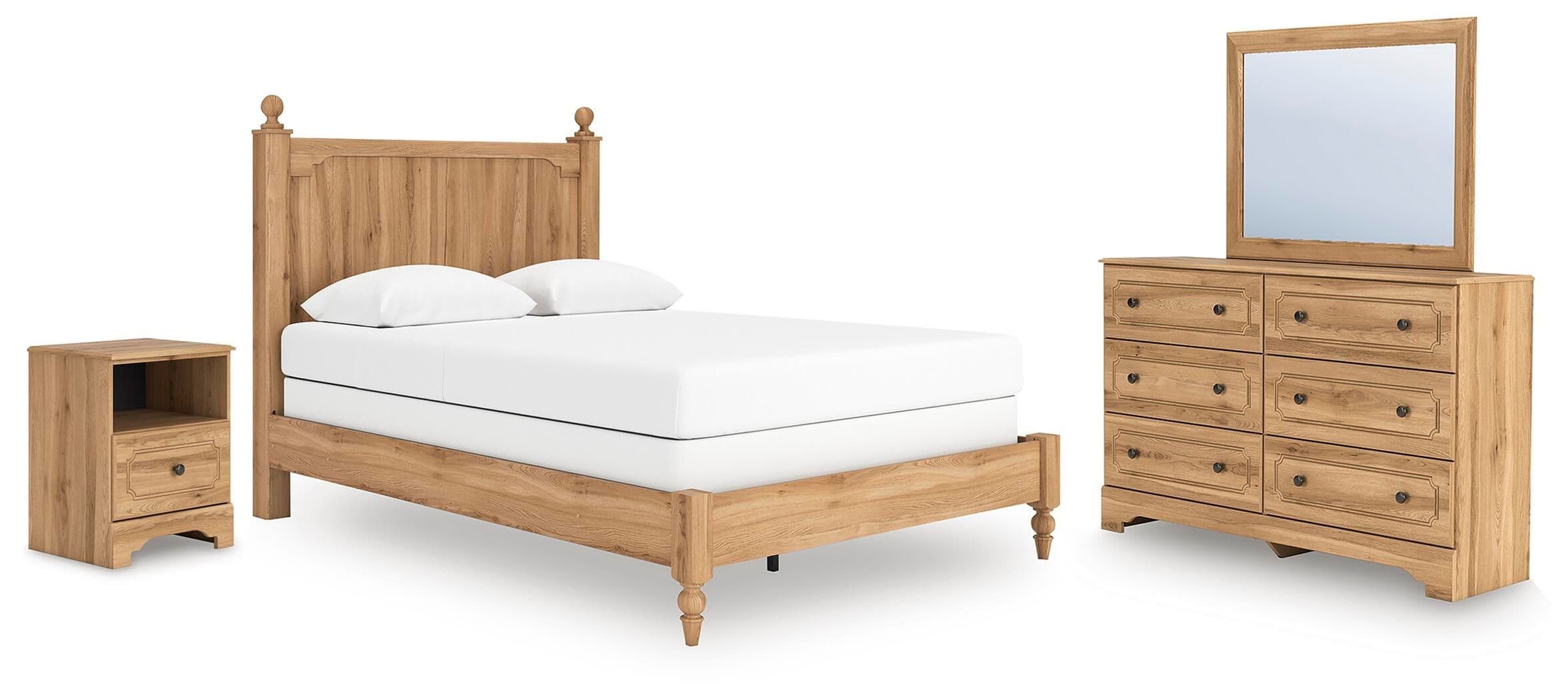 4 Pc. · Queen Panel Bed, Dresser, Mirror And Nightstand