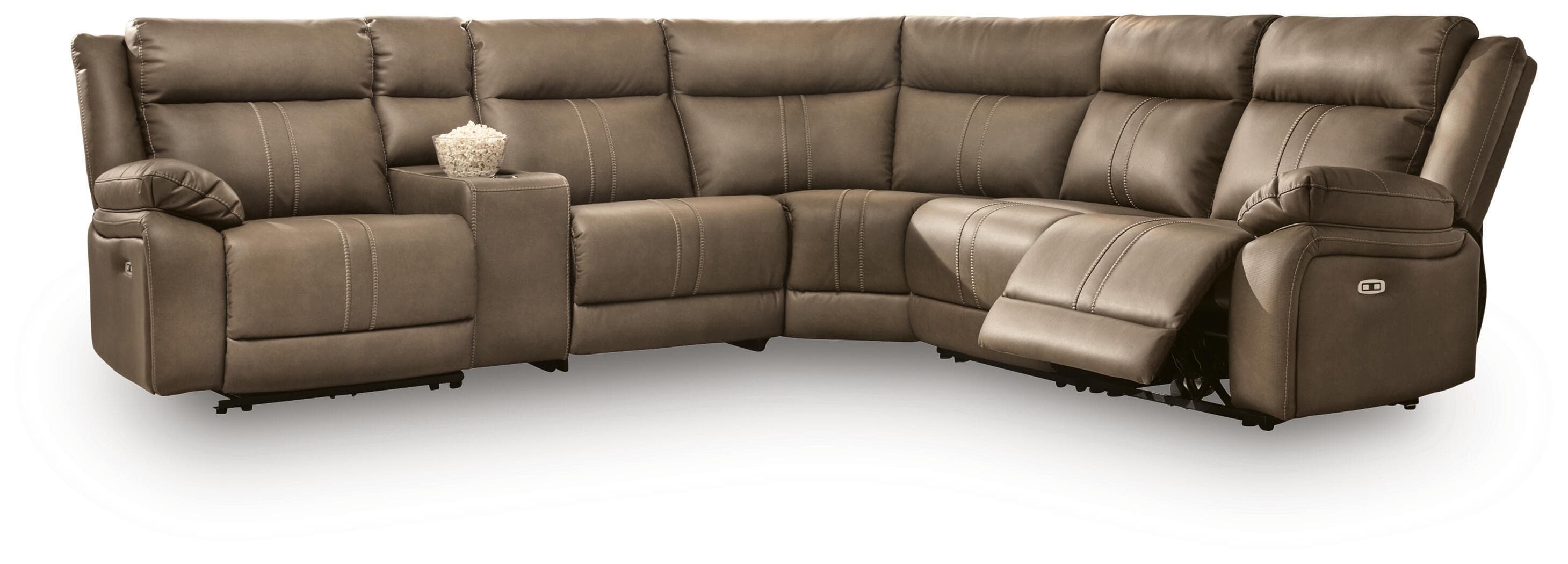 6-Piece Power Reclining Sectional With Audio Console