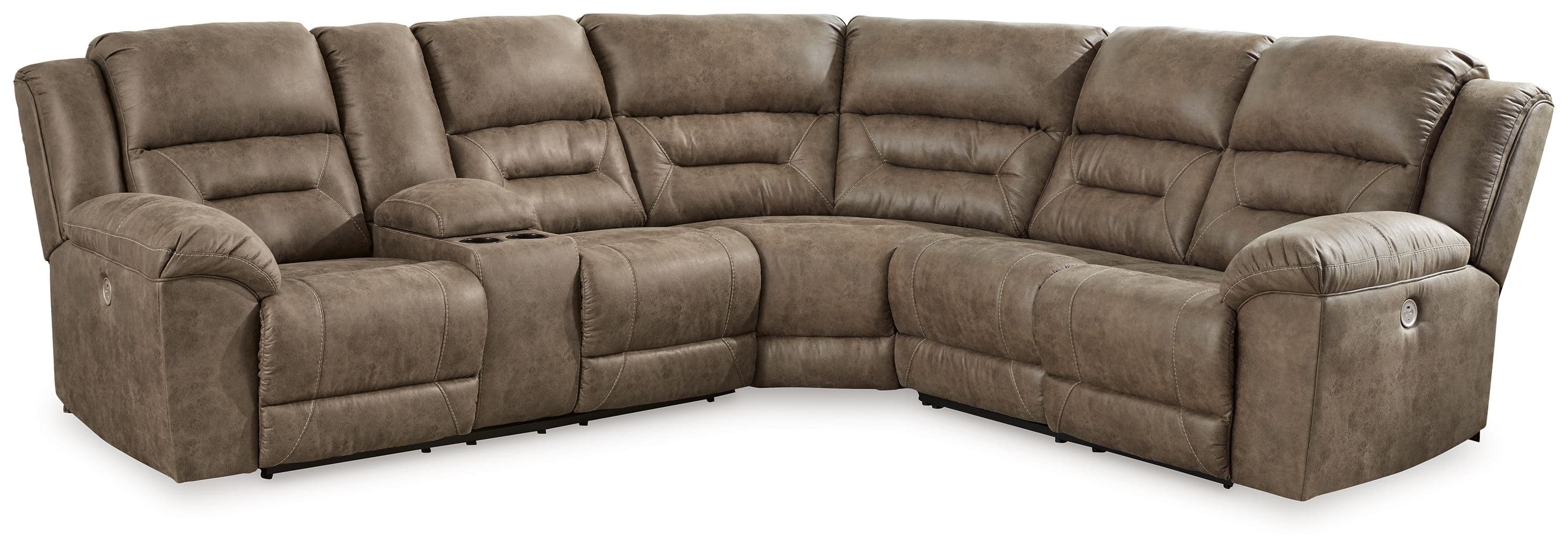 3-Piece Power Reclining Sectional With Laf Power Reclining Loveseat With Console