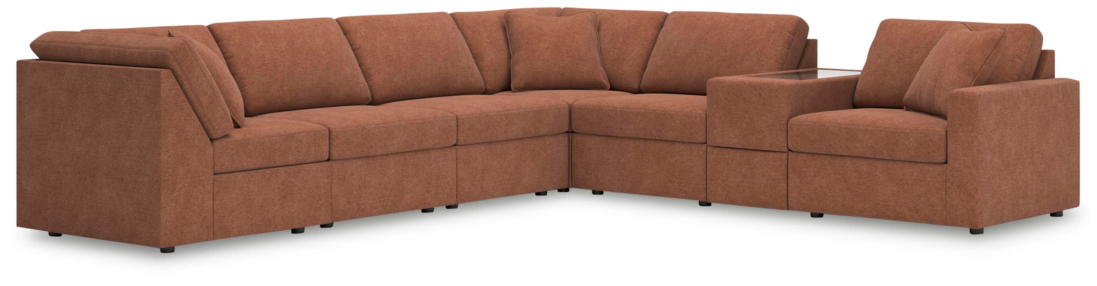 7-Piece Sectional With Storage Console And Raf Corner Chair