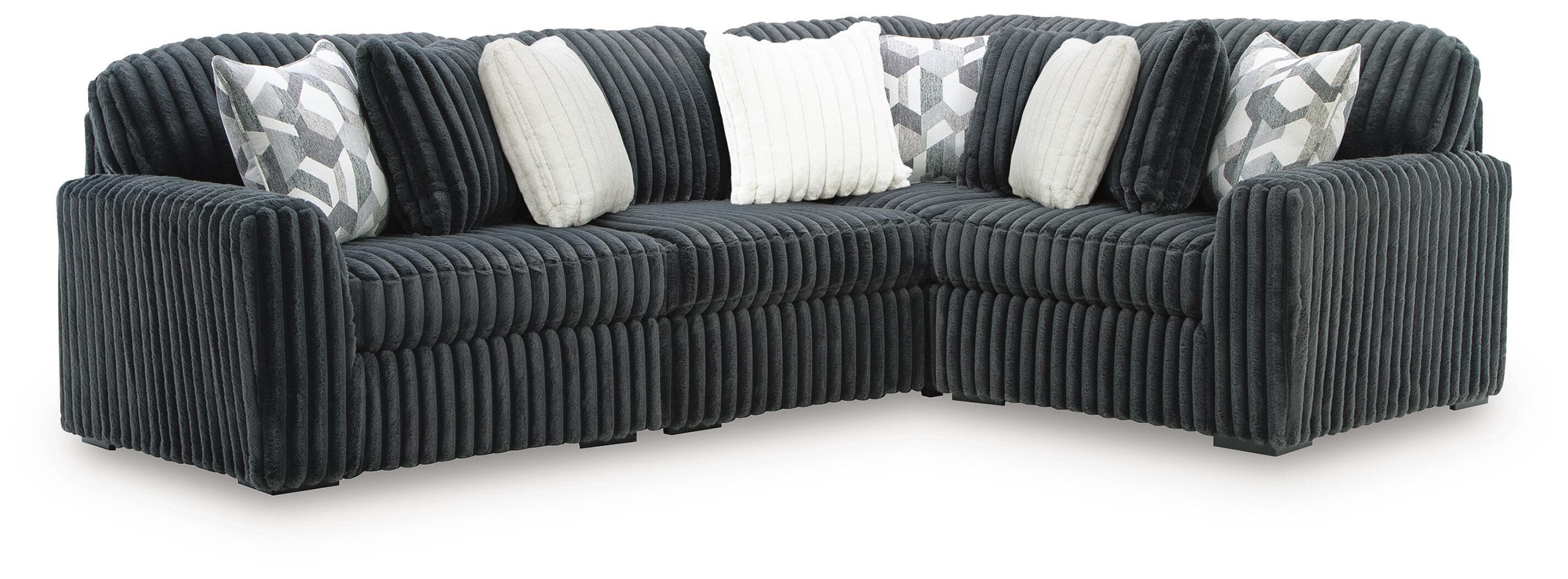 4-Piece Sectional · Gunmetal