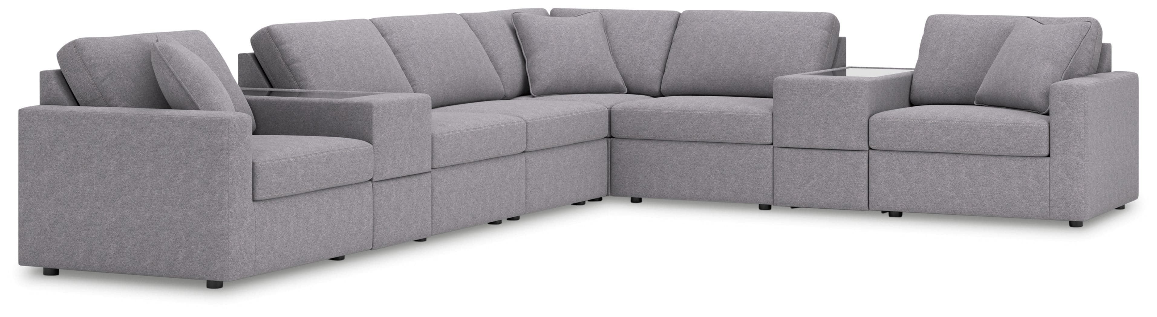 8-Piece Sectional With Storage Consoles