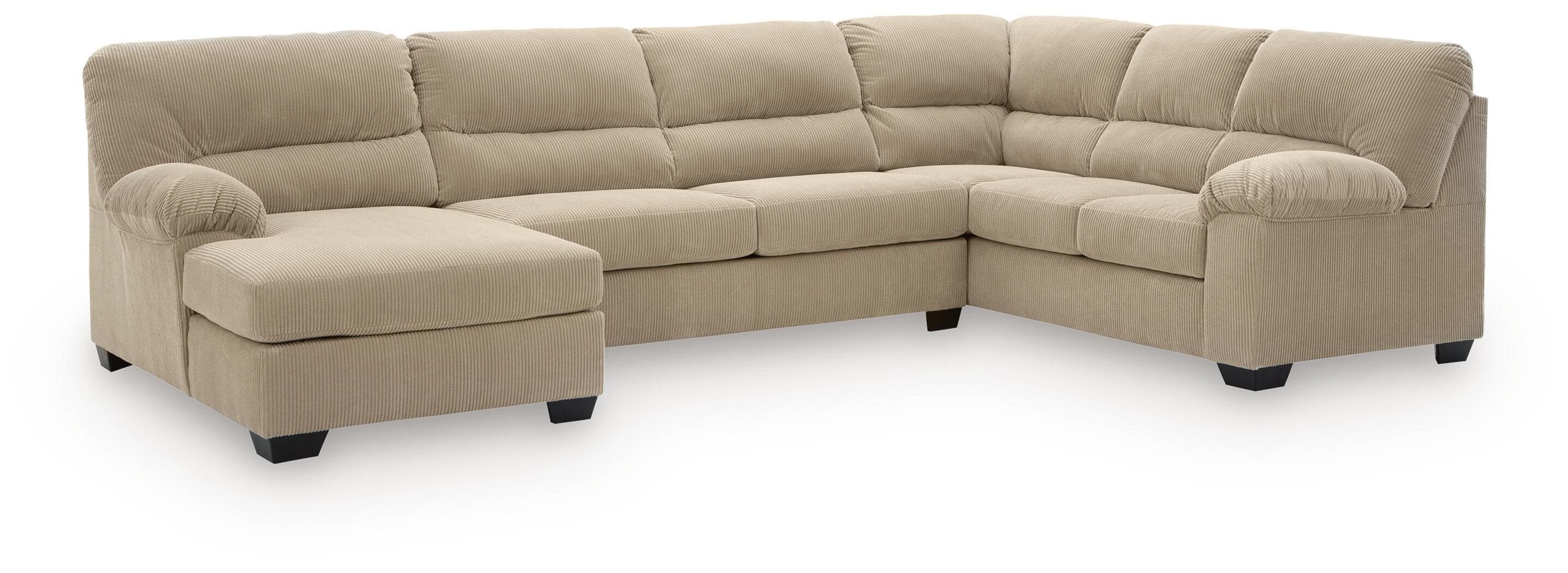 3-Piece Sectional With LAF Corner Chaise · Sand