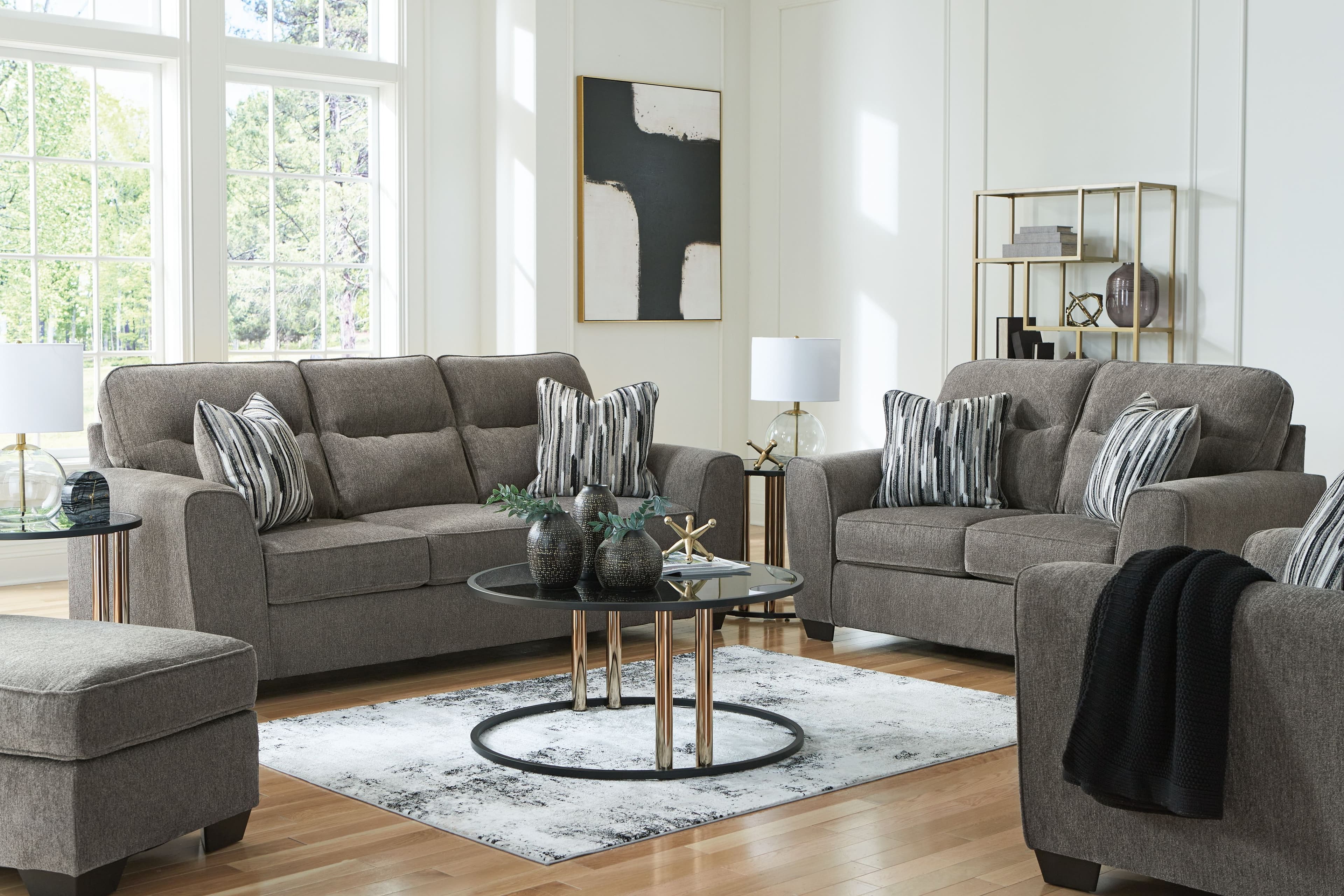 4 Pc. · Sofa, Loveseat, Chair And A Half, Ottoman · Graphite