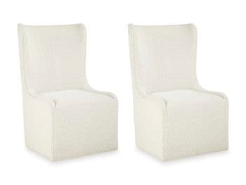 Radkin - Dining Upholstered Wingback Side Chair (Set of 2) - Off White