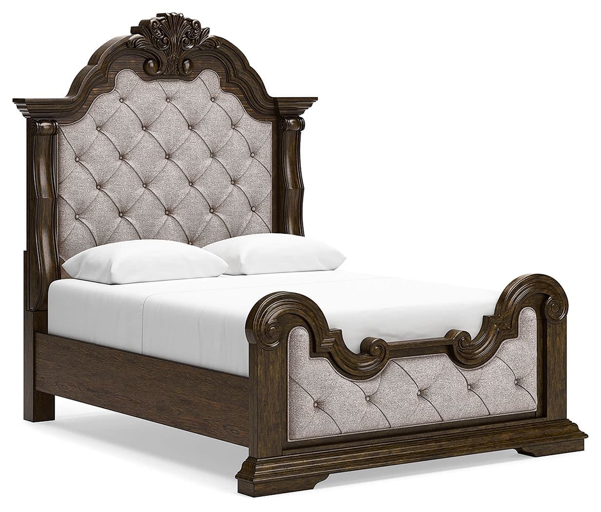 Maylee - Queen Upholstered Bed - Dark Brown