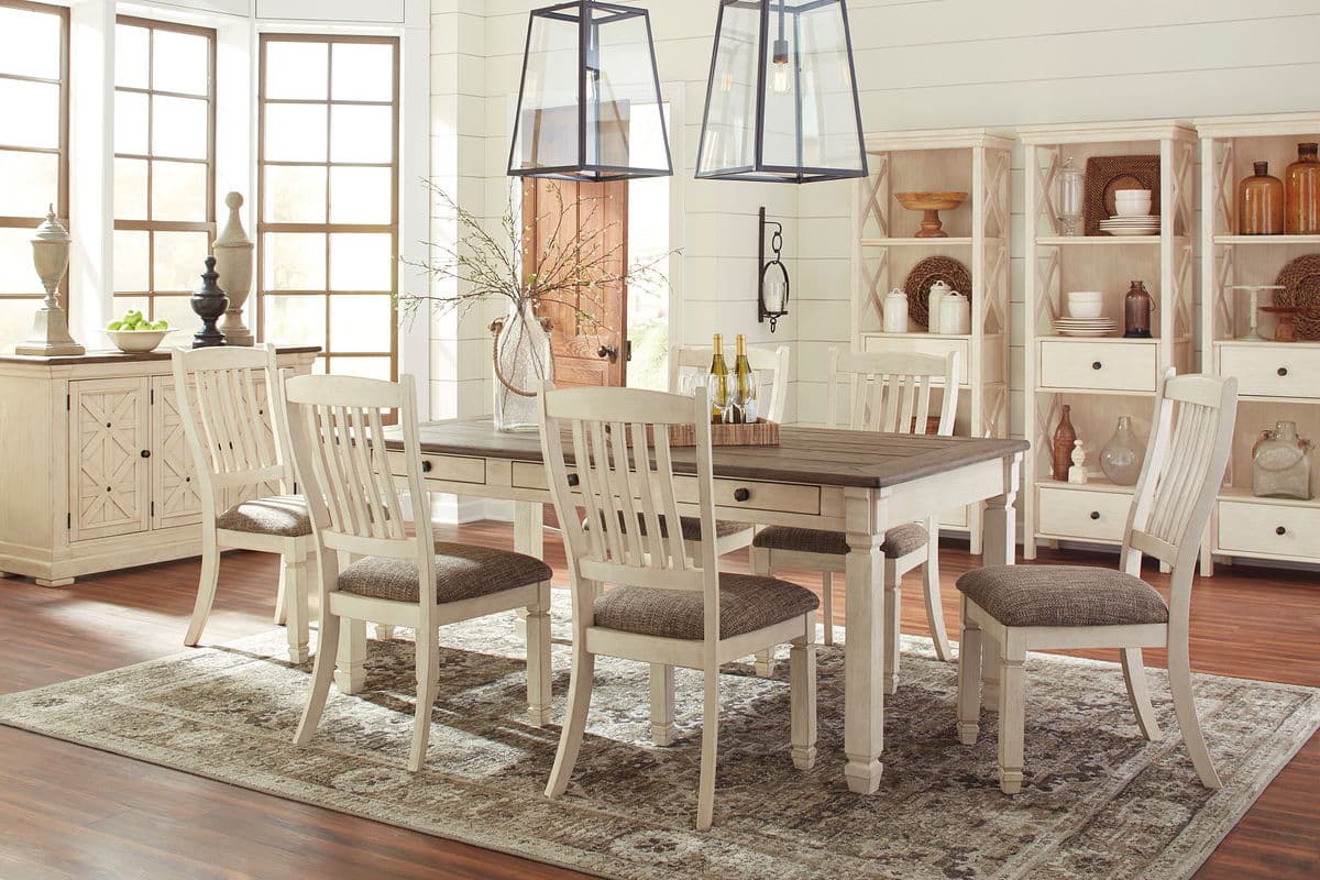 11 Pc. · Dining Room Table, 6 Side Chairs, Server, 3 Cabinets