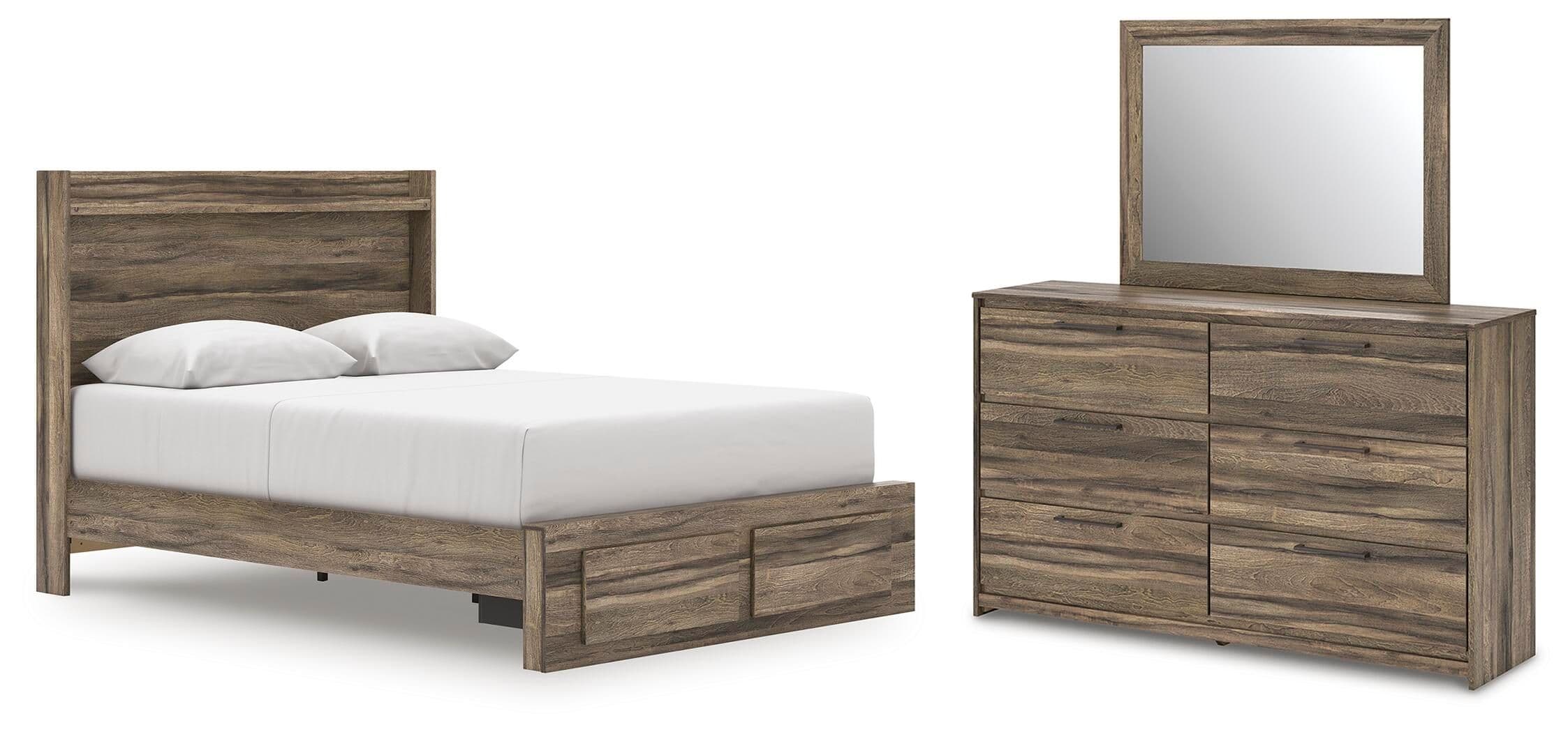 3 Pc. · Queen Panel Storage Bed, Dresser And Mirror
