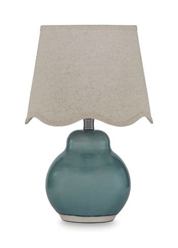 Byronburg - Ceramic Table Lamp - Blue / Beige