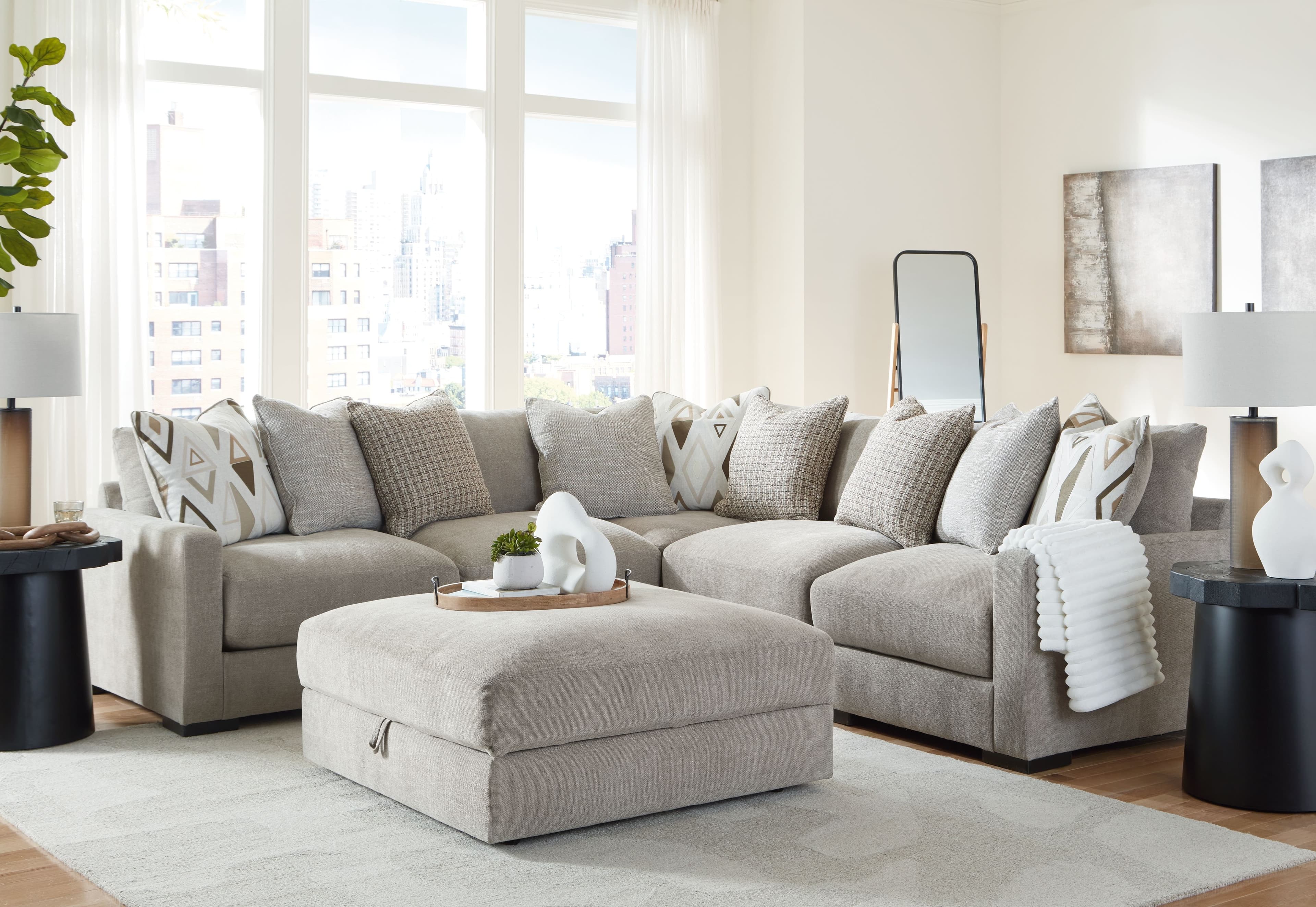 6 Pc. · 5-Piece Sectional, Ottoman