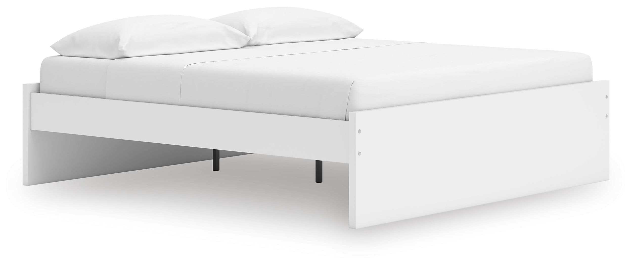 King Platform Bed · White