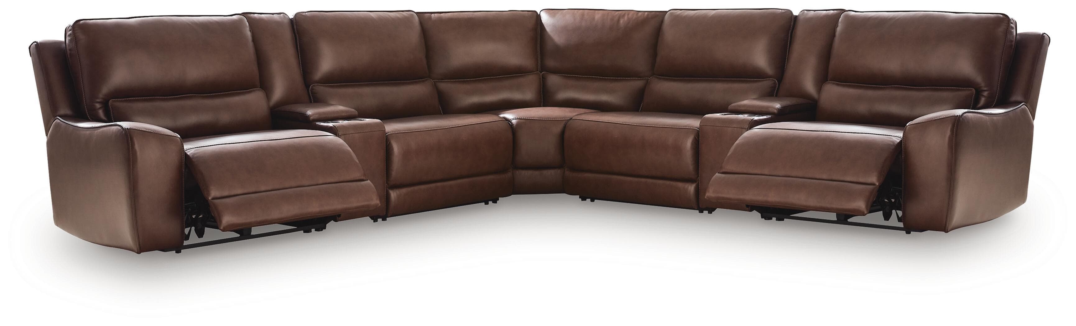 7-Piece Power Reclining Sectional With 2 Storage Consoles · Canyon