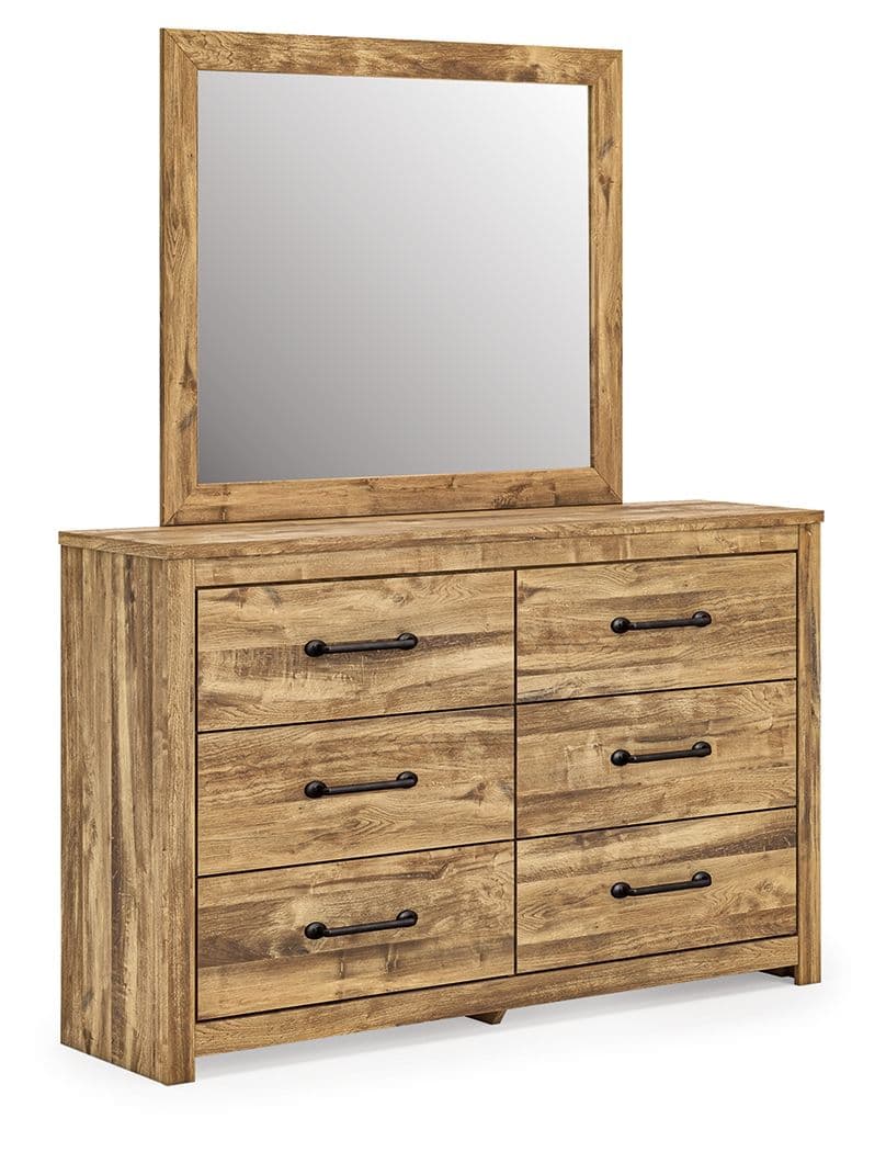 Maystonna - Dresser And Mirror - Brown