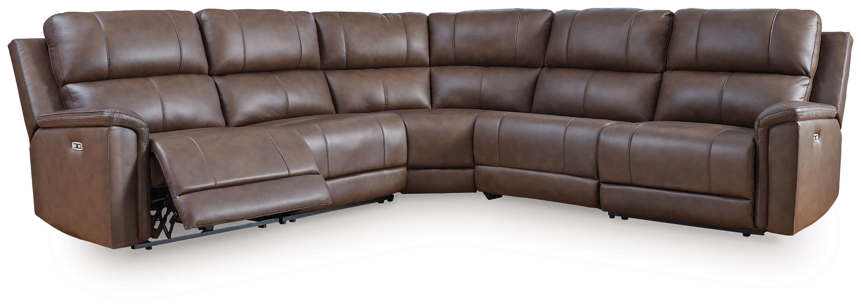 5-Piece Power Reclining Sectional With RAF And LAF Recliners · Espresso