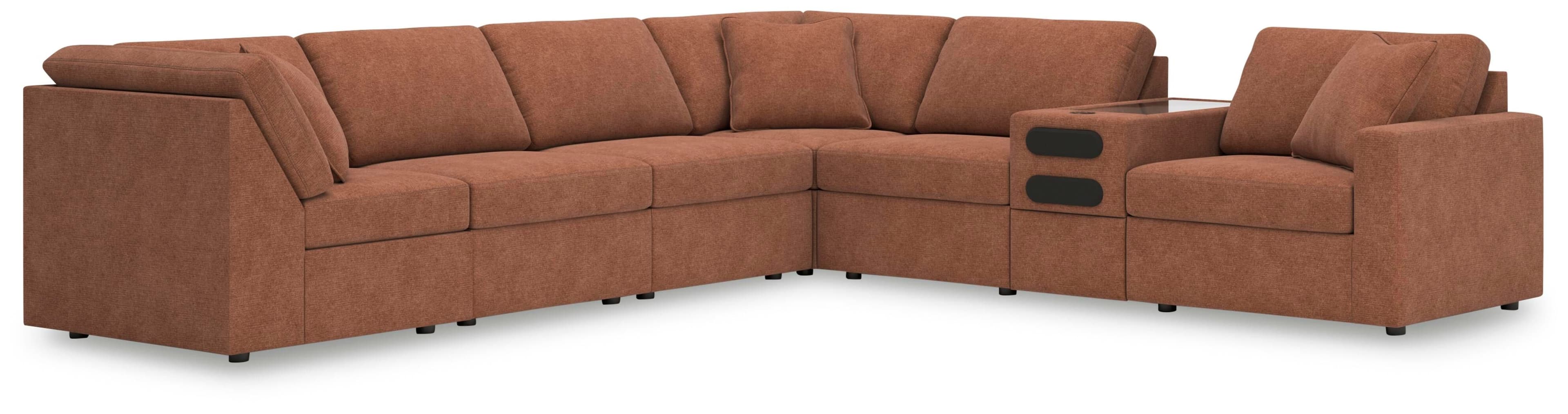 7-Piece Sectional With Audio System Console
