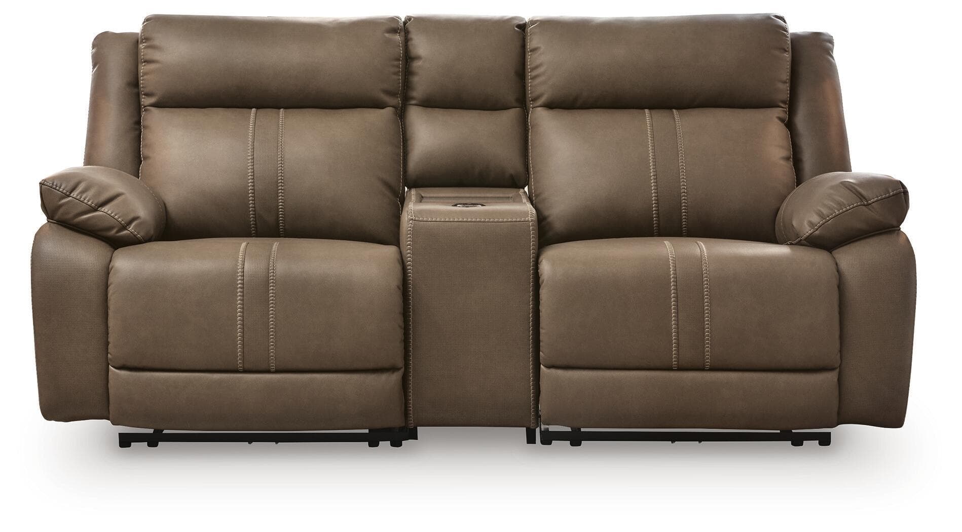 3-Piece Power Reclining Sectional Loveseat With Audio Console